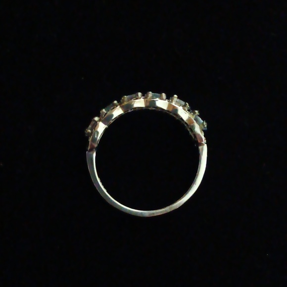 SaphireTanzanite Eternity Ring Chanel Set Golden Saphires - Picture 5 of 9